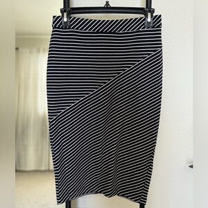 Banana Republic navy ribbed cotton skirt